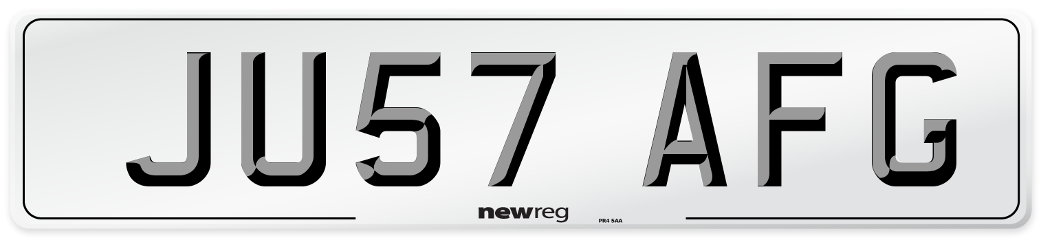 JU57 AFG Number Plate from New Reg